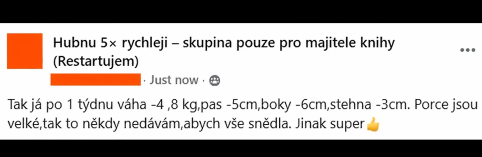 Hubnu 5× rychleji, reference čtenářky 1