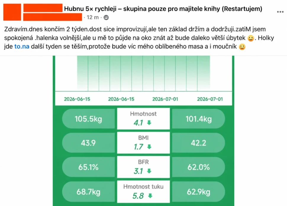 Hubnu 5× rychleji, reference čtenářky 4