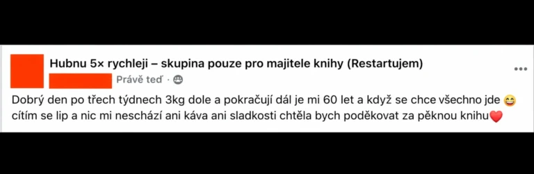 Hubnu 5× rychleji, reference čtenářky 8